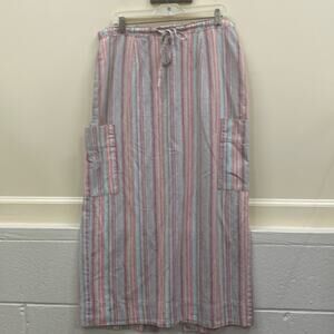 TSD Two Star Dog vintage women’s size medium linen cotton blend striped skirt